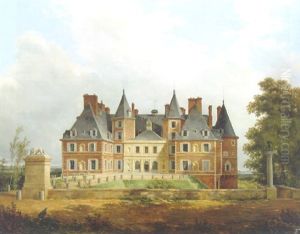 A Chateau In A Landscape by Nicolas Alexandre Barbier