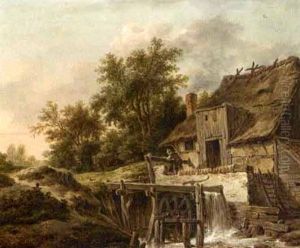 Landscape With A Watermill by Pieter Barbiers