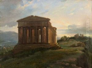 Agrigente. Vue D'un Temple Romain En Sicile