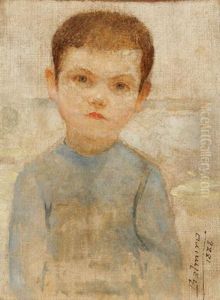 Jeune Garcon Sur La Plage by Belmiro Barbosa De Almeida
