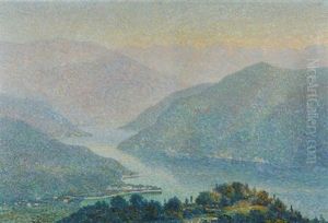 Blick Auf Den Luganersee by Annunzio Barchi