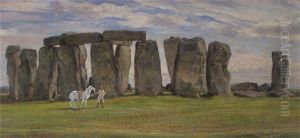 Stonehenge With A Shepherd And His Horse
