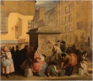 The Public Pump, Possibly Edinburgh by John MacLaren Barclay