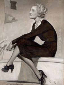 Glamorous Woman On Ship
