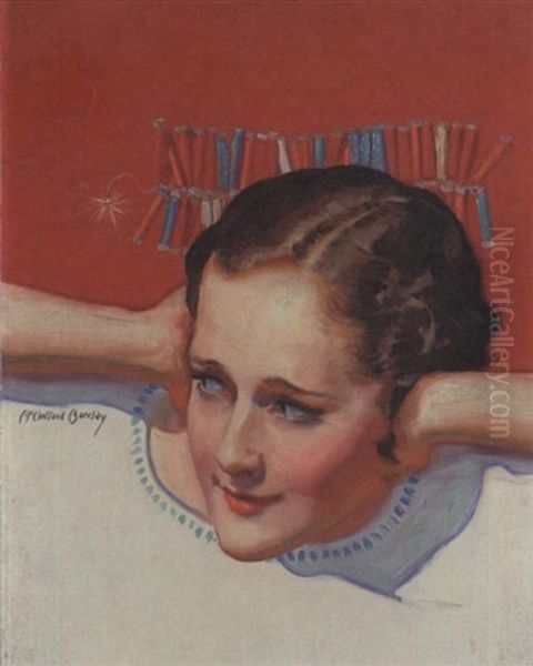 Young Woman Covering Her Ears, String Of Firecrackers - view 1