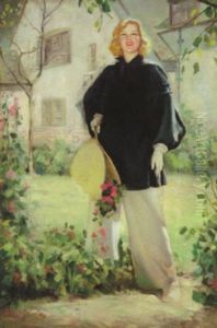 Young Woman Pausing In The Garden