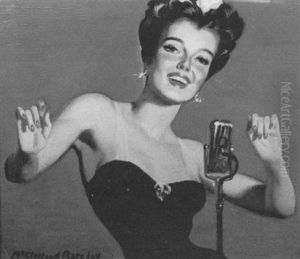 Portrait Of Woman At Microphone