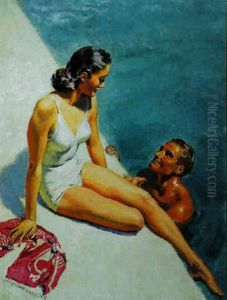 Couple By Poolside