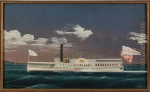 The Paddlewheel Steamboat "nantasket" by James Bard