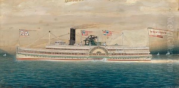 The Hudson River Paddle Steamer New York - view 1