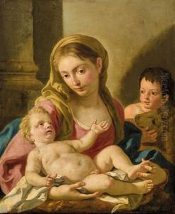 The Madonna And Child With The Infant Saint John by Pietro Bardellino
