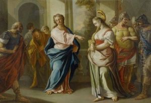 Christus Und Die Ehebrecherin, Christus Und Die Frau Von Samaria (pair)