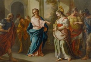 Gegenstucke: Christus Und Die Ehebrecherin / Christus Und Die Frau Von Samaria by Pietro Bardellino