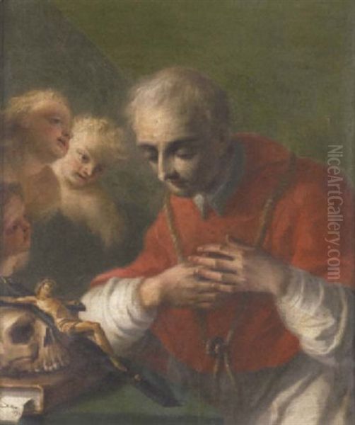 Saint Charles Borromeo At Prayer - view 1