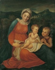 Madonna Mit Kind Und Dem Johannesknaben by Caroline Bardua
