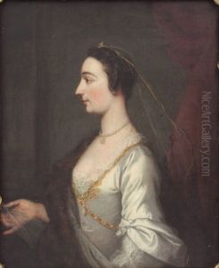 Portrait Of A Lady In Profile by Thomas Bardwell