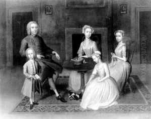 Portrait Of The Brewster Family In An Interior Portrait Of The Brewster Family In An Interior