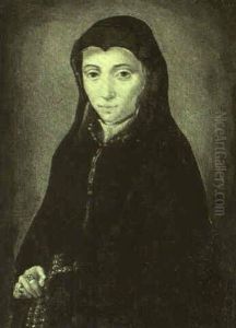 Portrait Of A Lady (margaret Of Austria?) Clutching A Rosary