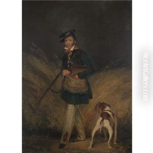 Huntsman And Dog by James Barenger the Elder