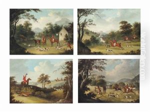 The Meet; On The Scent; The Quarry In Sight; The Kill (4 Works) by James Barenger the Younger