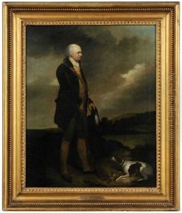 Squire John Porter With His Dog And A Shotgun