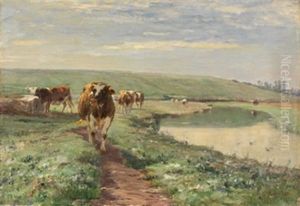 Vacas En El Campo by Leon Barillot