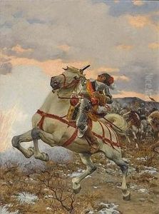 Reitersoldat In Der Schlacht Reitersoldat In Der Schlacht