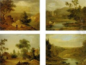 A View Of Hampton Cliffs Near Bath by Benjamin Barker