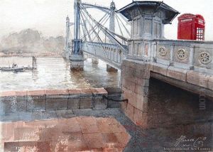 Telephone Box - Waterfront Series by David Barker