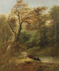 Landscape With Cattle by John Joseph (of Bath) Barker