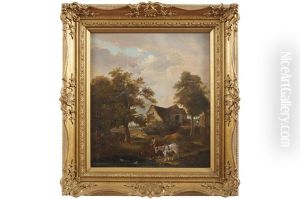 Horses Going To Water by John Joseph (of Bath) Barker