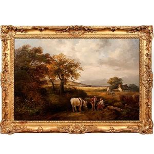 Peasants Resting During The Harvest by John Joseph (of Bath) Barker