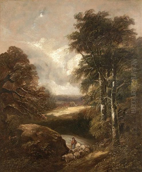 Landscape With Shepherd And Haywagon - view 1