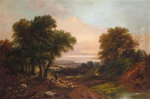Landscape With A Shepherd And Sheep By A Pool