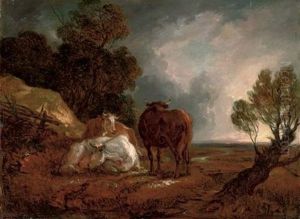 A Wooded Landscape With Cattle