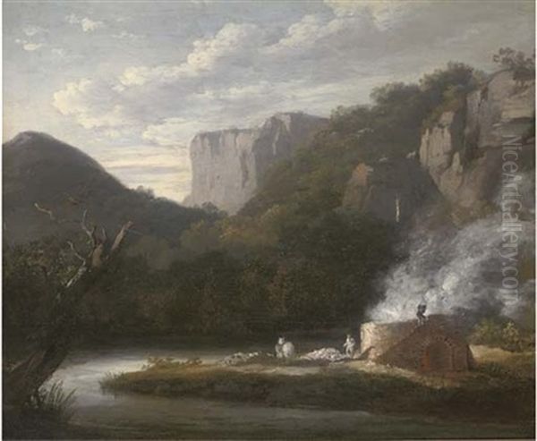 A Lime Kiln In A Wooded River Valley - view 1