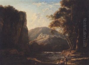 Classical Landscape With Figures Resting By A Stream