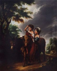 The Cottage Children With The Ass by Thomas Barker