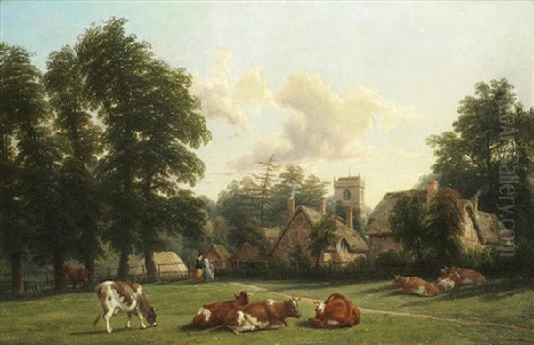 A Pastoral Village Scene - view 1