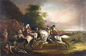 A Medieval Jousting Scene