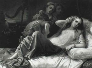 Bathsheba And Her Attendants On Hearing Of The Death Of Uriah by Thomas Jones Barker