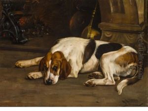 Foxhound By The Hearth
