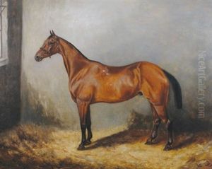 Chestnut Horse In A Stable Chestnut Horse In A Stable