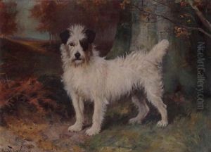 Portrait Of A Terrier In A Landscape