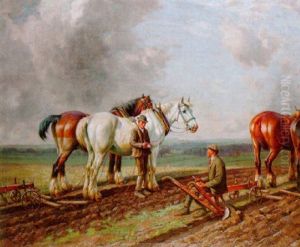 A Rest From Ploughing by Wright Barker