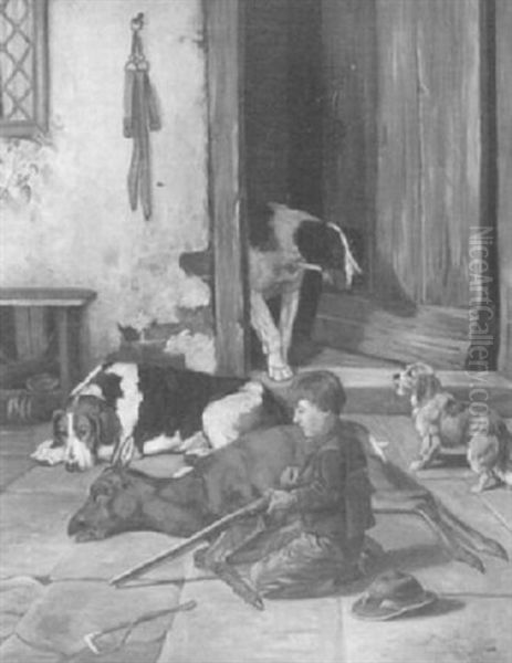 Young Hunter With Dogs - view 1
