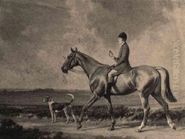 Huntsman And Hound In An Open Landscape - view 1