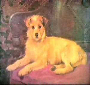 A Terrier On A Settee