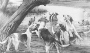 Baying Hounds by Wright Barker
