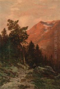 Kvinne Pa Fjellvei by Philip Barlag